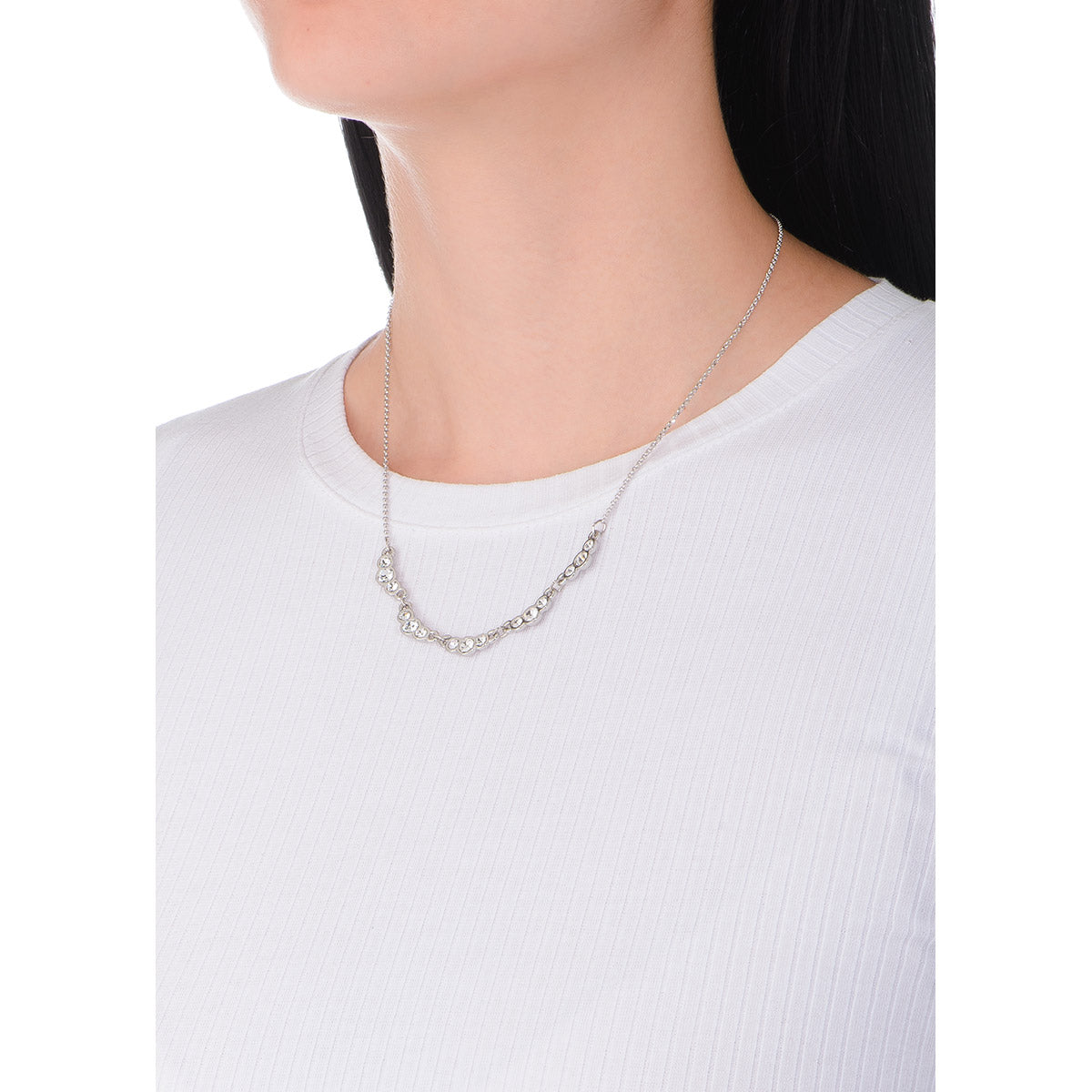 Nice & Bella Platinum Plated Necklace with Crystal Color Stones