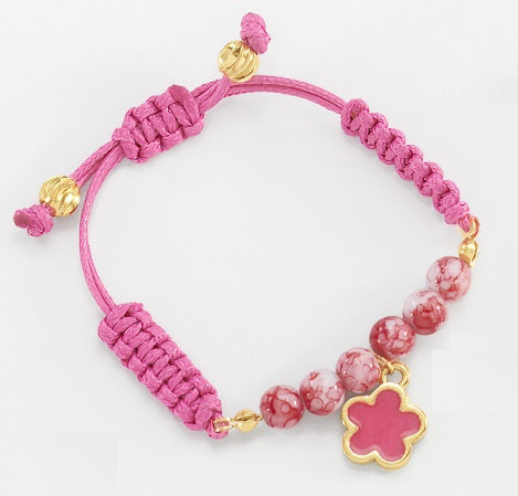 Nice & Bella Red/Pink Children Bracelet with Star Charm