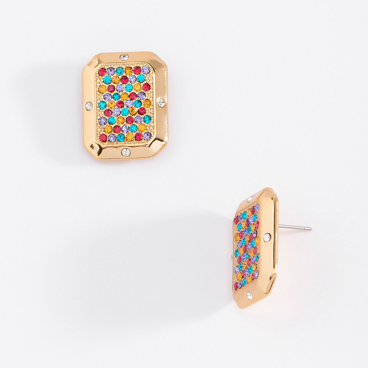 Nice & Bella Gold Plated Necklace, Earrings & Bracelet with Stones Of Various Colors