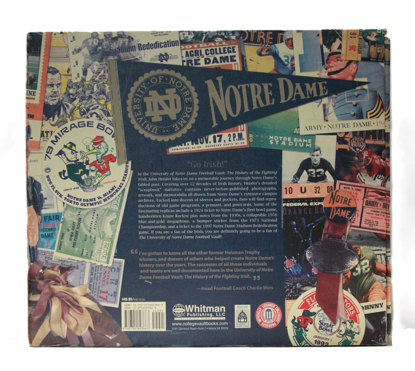 University of Notre Dame Football Vault - Hardcover