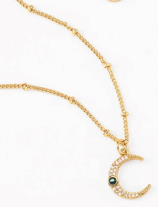 Nice & Bella Gold Plated Necklace with Nicestone/ Diamonice