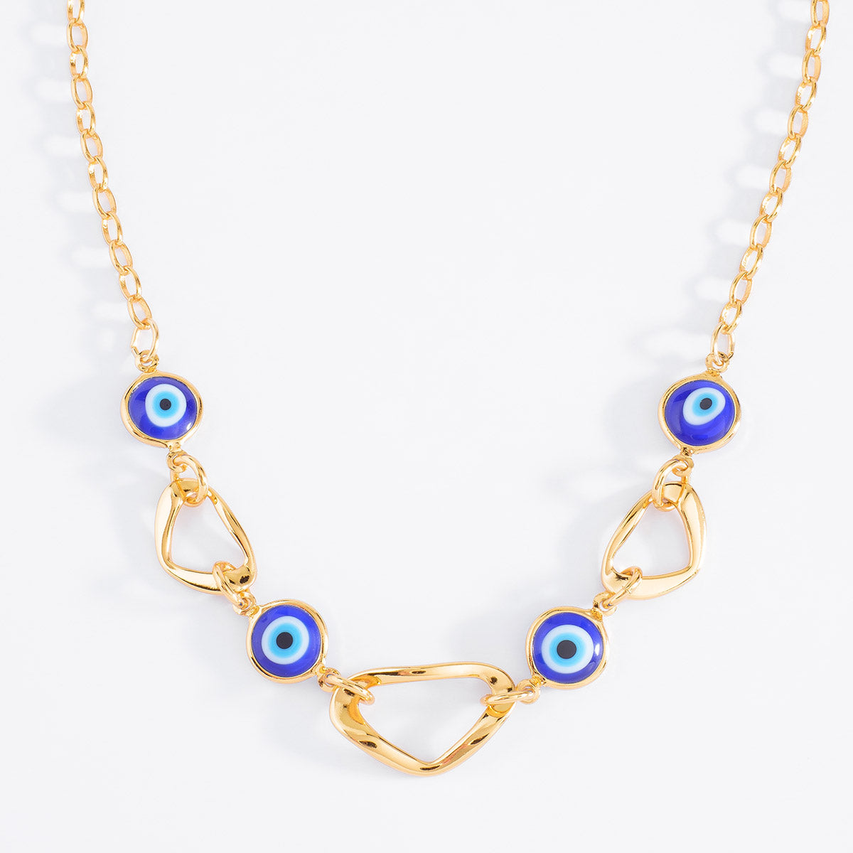 Nice & Bella Gold Plated Necklace & Bracelet with Eyes