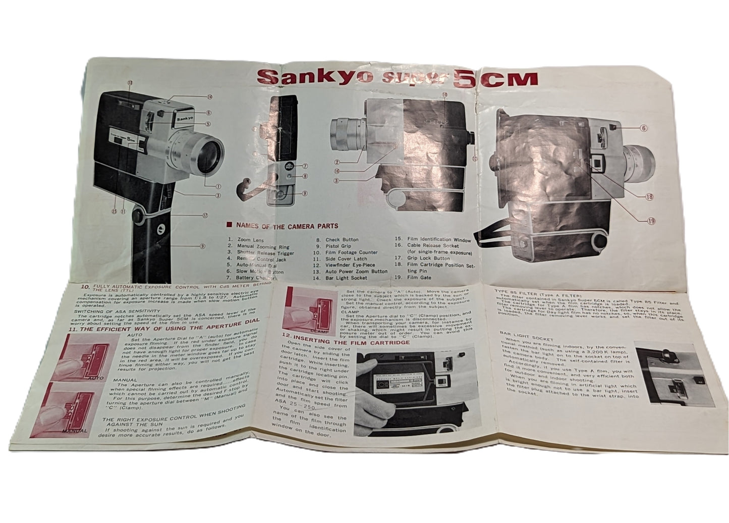 Sankyo Super 5 CM Vintage with Black Leather Carrying Case