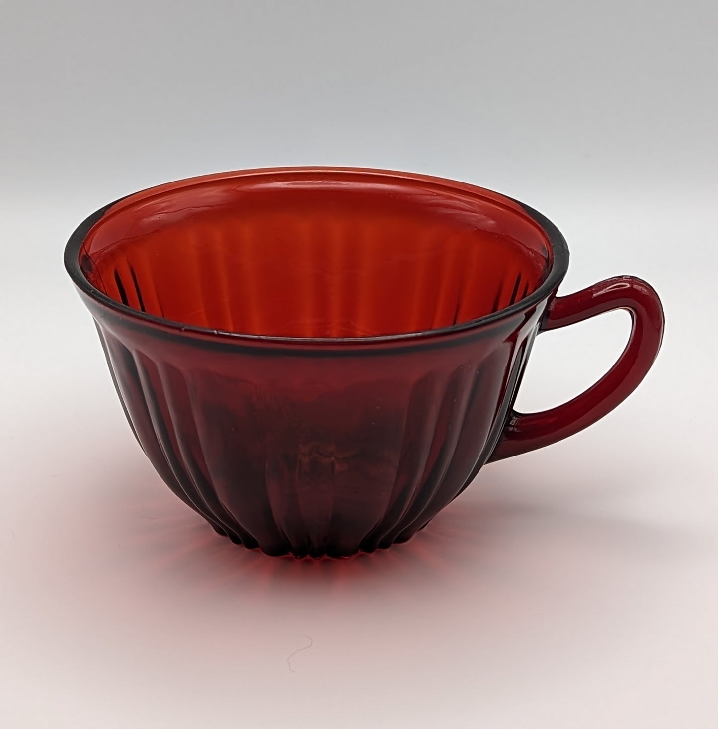 Glass Royal Ruby Red OLD CAFE Coffee Cup Vintage
