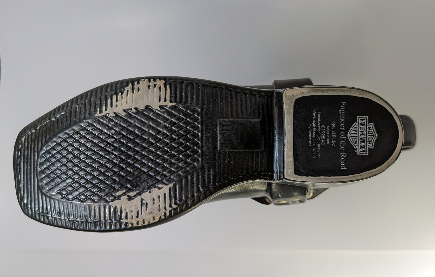 Harley-Davidson Black Boot Stein Mug Engineer of the Road Special Edition 1998