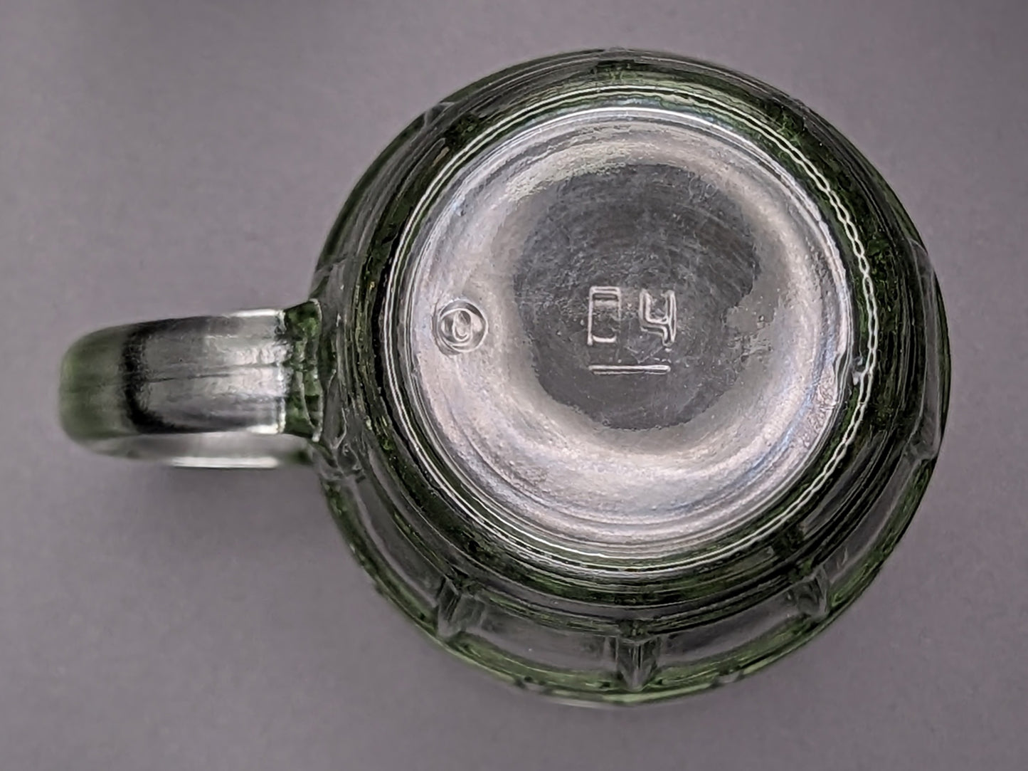 Vintage Light Green Block Pattern Barrel Mug