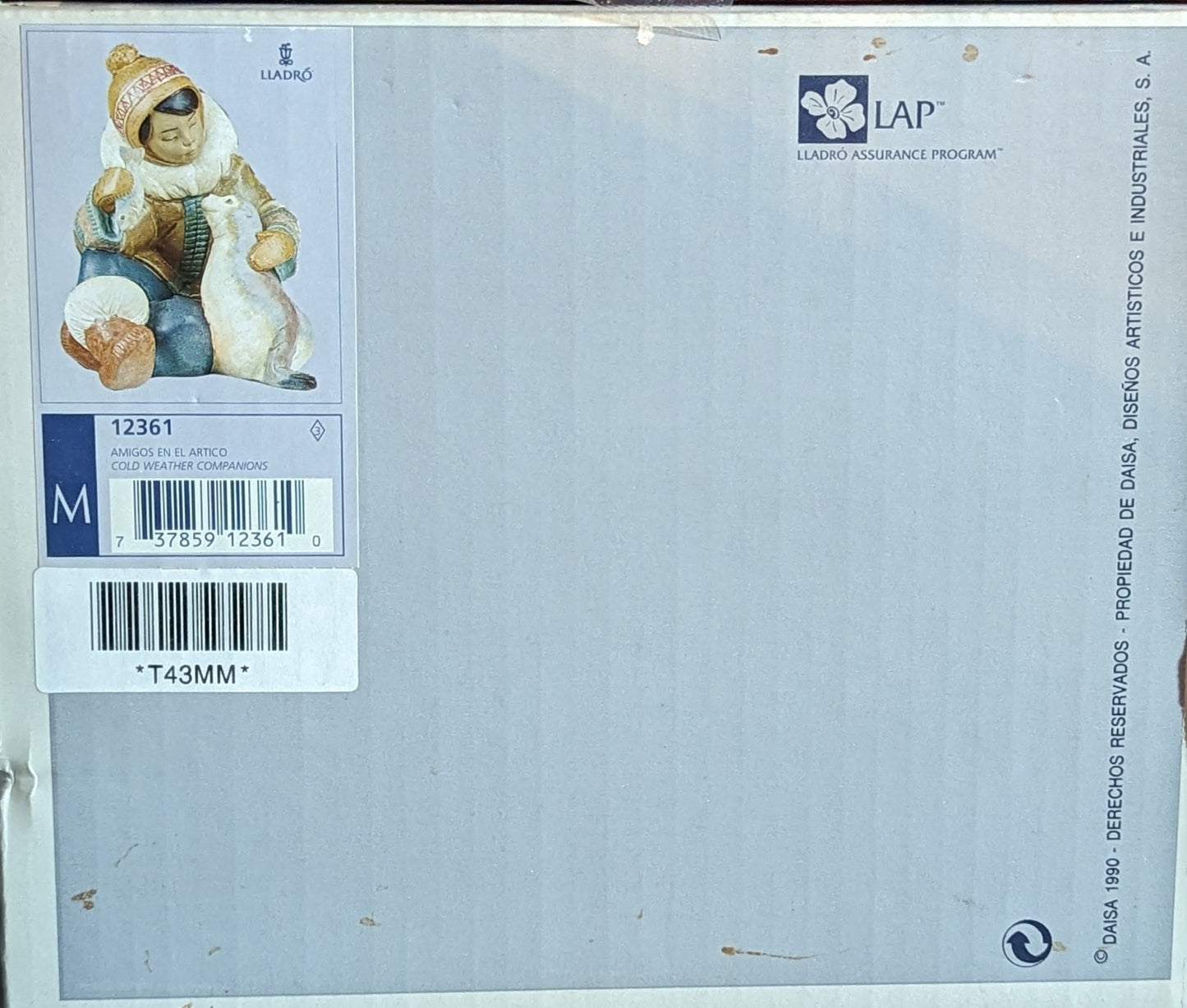 Lladro "Cold Weather Companions" Eskimo with Seal #12361