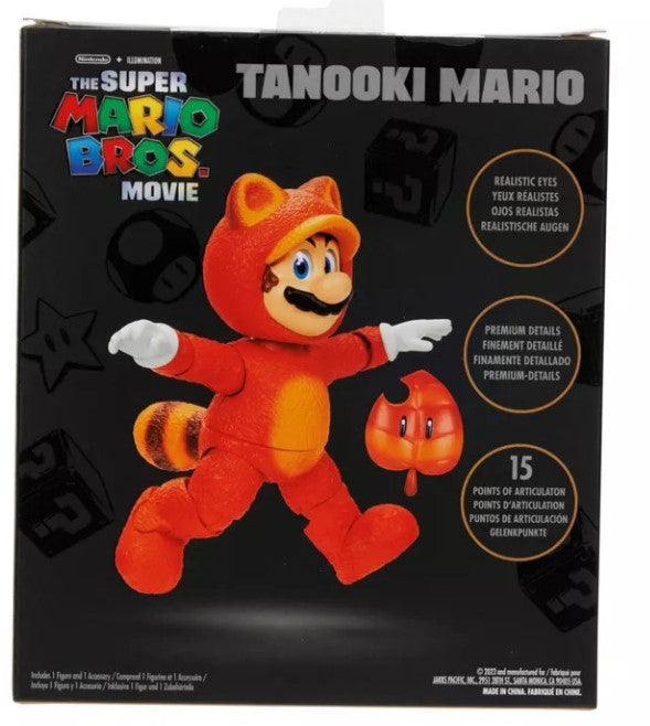 Nintendo Super Mario Bros. The Movie Tanooki Mario 5-Inch Figure (with Super Leaf)