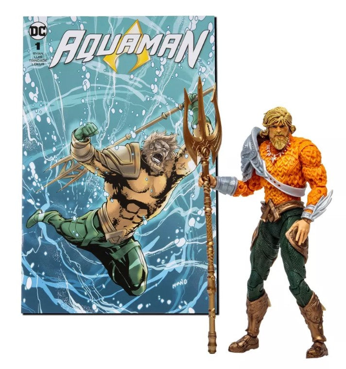DC Direct Aquaman Page Punchers 7" Action Figure with Comic Book