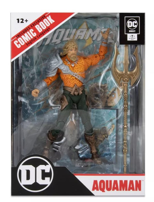 DC Direct Aquaman Page Punchers 7" Action Figure with Comic Book