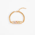 Nice & Bella Gold-Plated Bracelet with Stones of Various Colors
