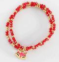 Nice & Bella Red/Pink Children Bracelet with Fox Charm