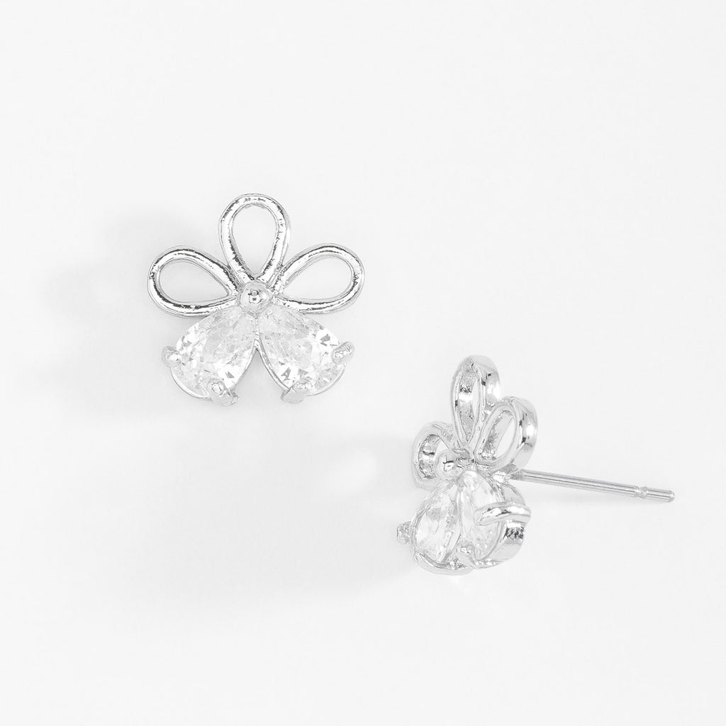 Nice & Bella Platinum Plated Earrings & Necklace with Crystal Color Nicestone