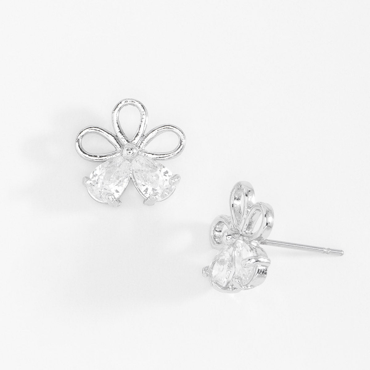 Nice & Bella Platinum Plated Earrings & Necklace with Crystal Color Nicestone