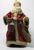 Santa’s Word Kurt S Adler Handcrafted Fabric Mache Old World Burgundy Santa