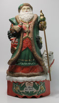 MERRY OLE SOUL MUSICAL SANTA CLAUS, CHRISTMAS WIND UP MUSIC BOX FIGURINE