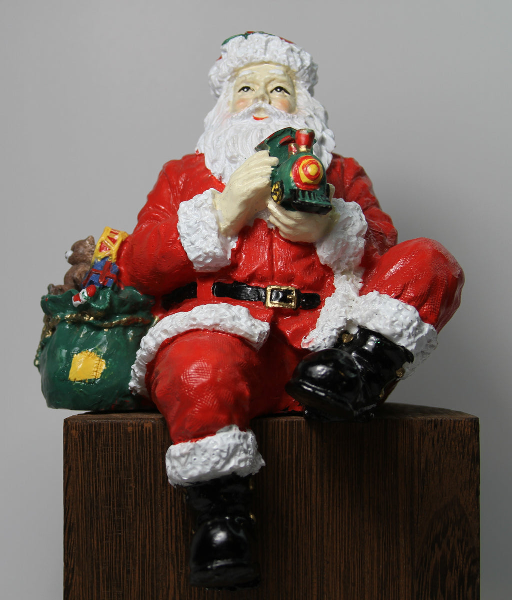 Shelf Sitter Santa Claus Bag Of Presents Train