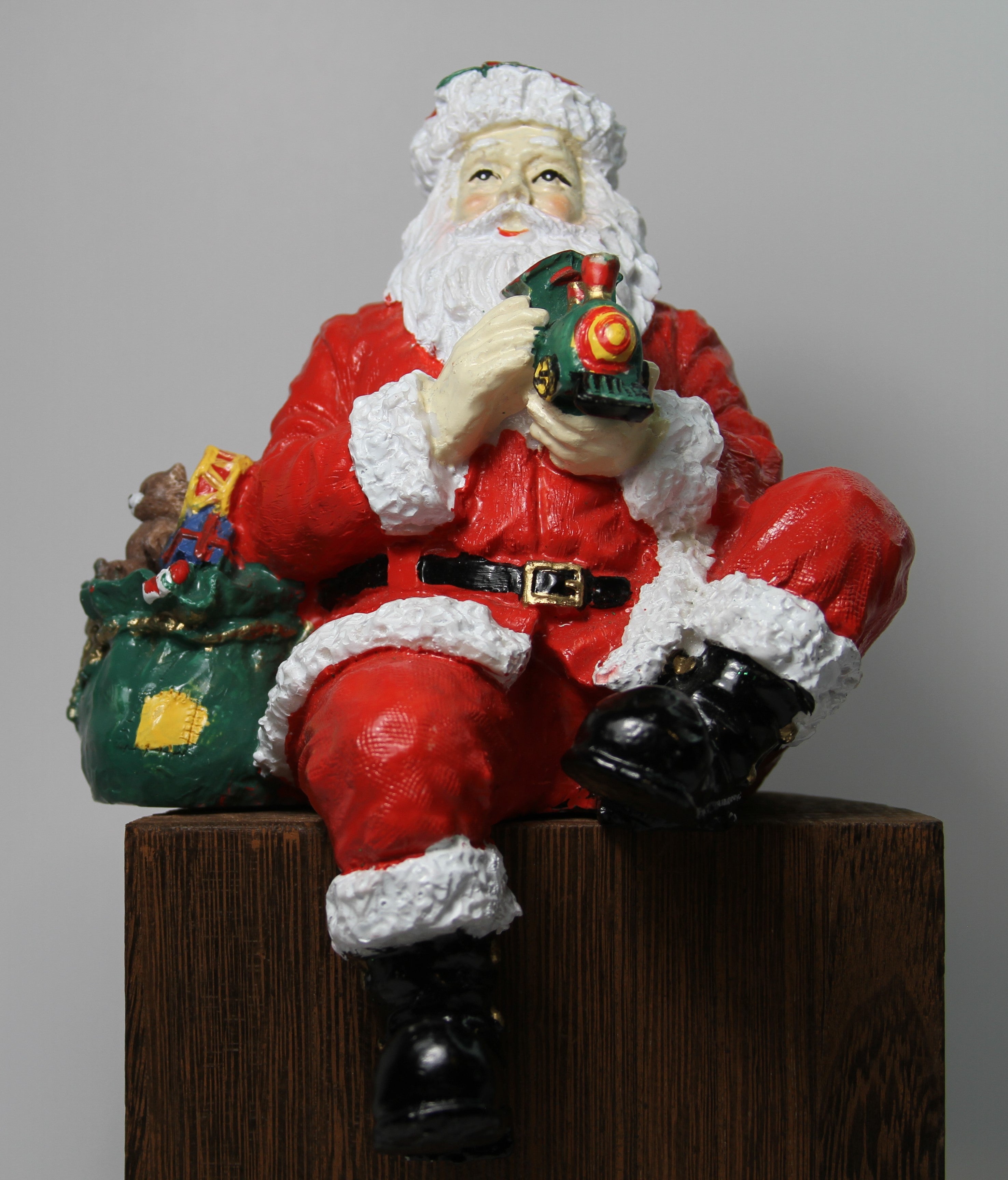 Shelf Sitter Santa Claus Bag Of Presents Train