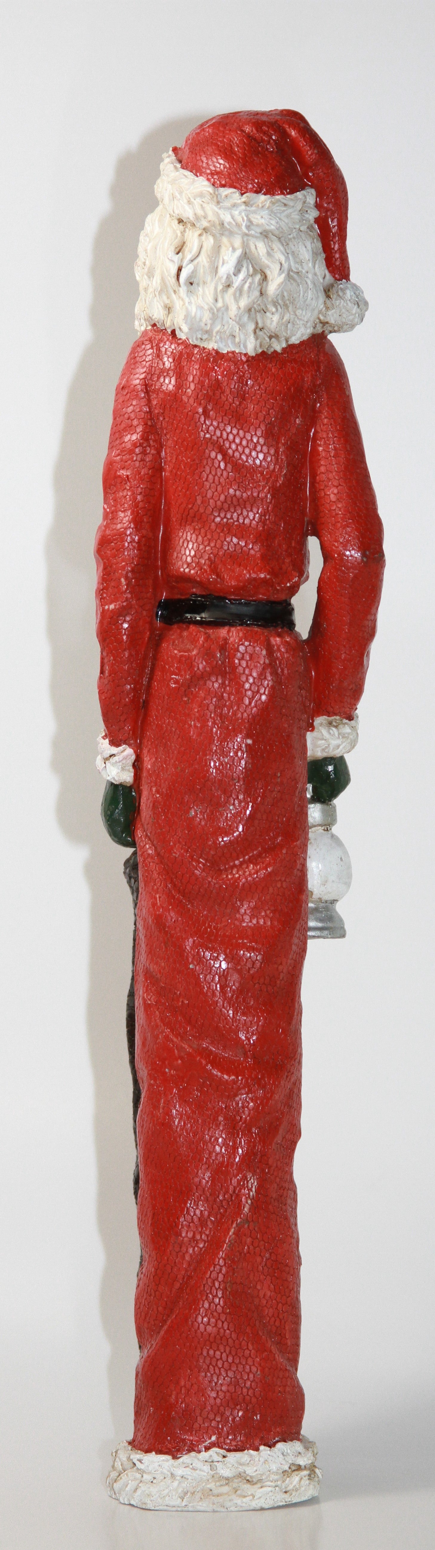 Christmas Tall Resin Pencil Santa Holding Bag & Presents