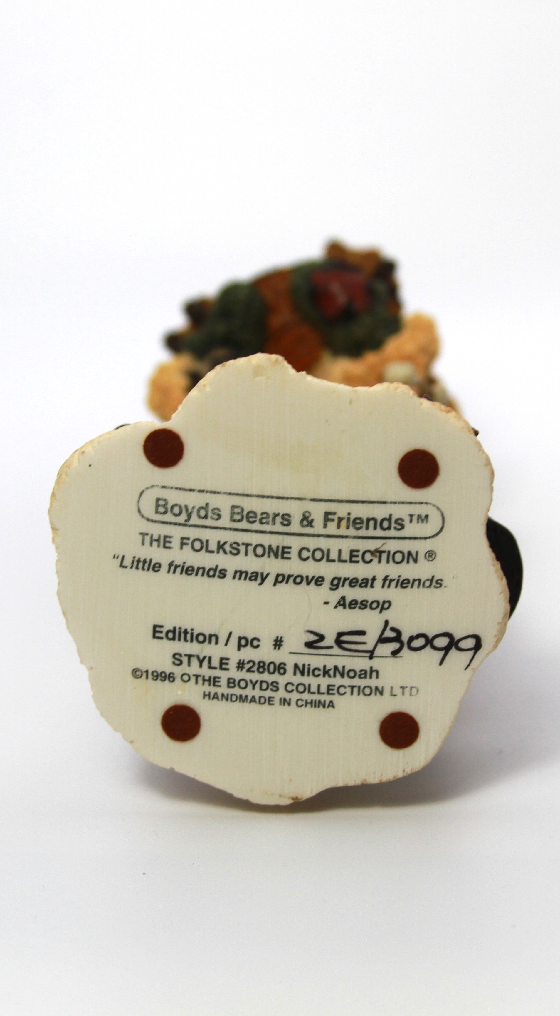 Boyd's Bears & Friends NickNoah The Folkstone Collection