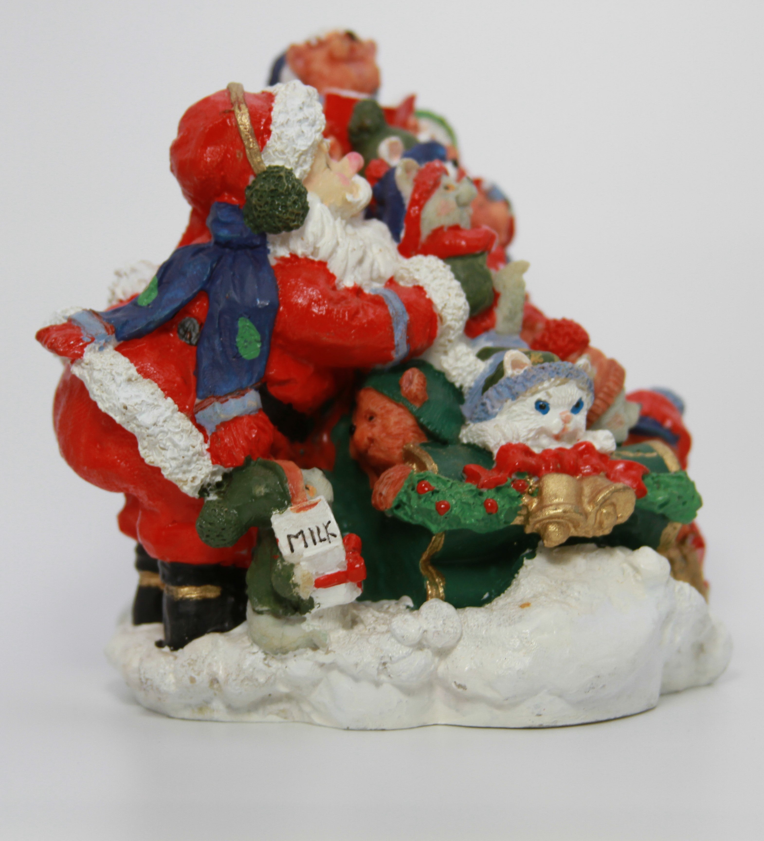 Christmas Decor "Santa with Cats" Cedar Creek Collection