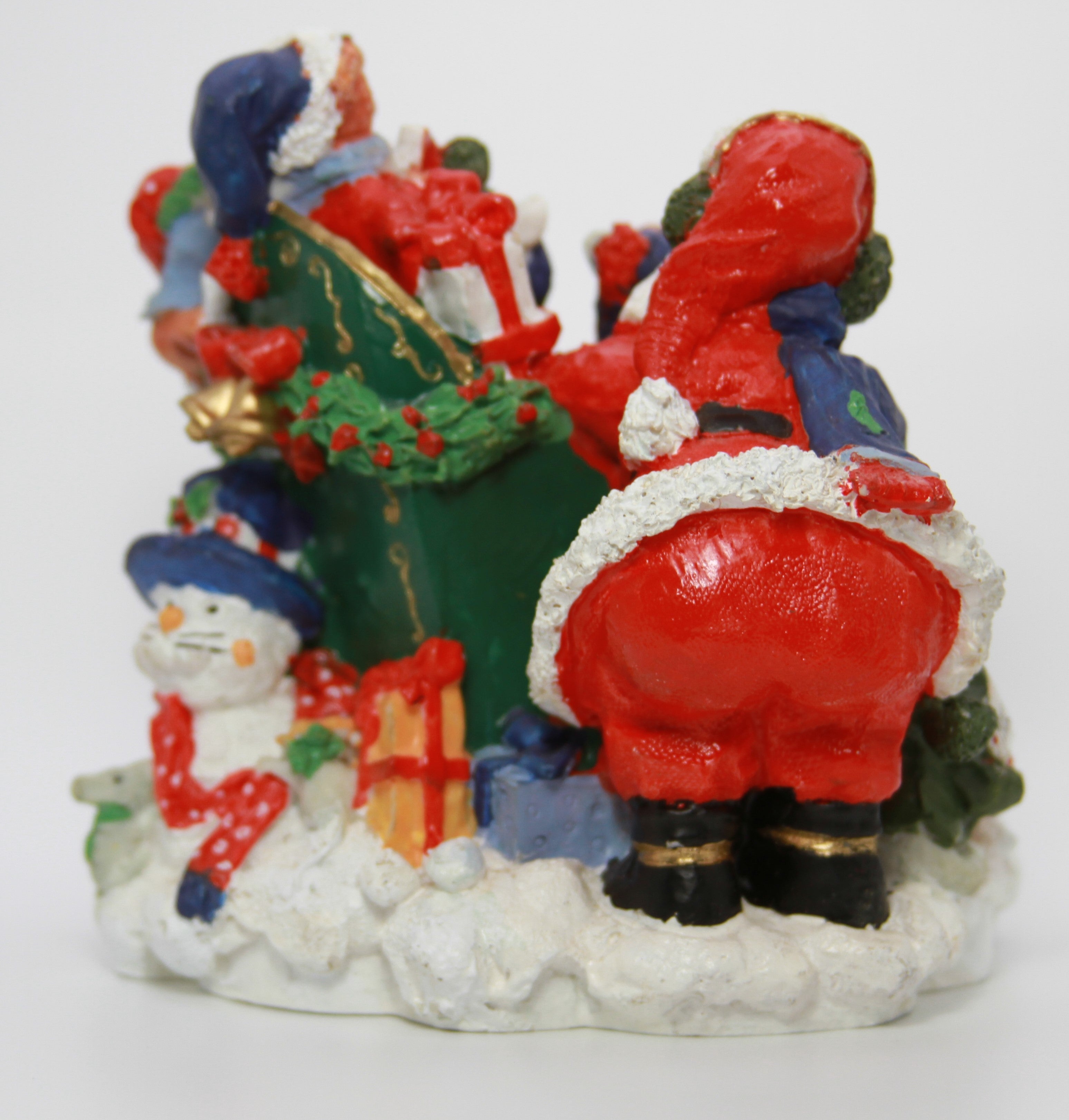 Christmas Decor "Santa with Cats" Cedar Creek Collection