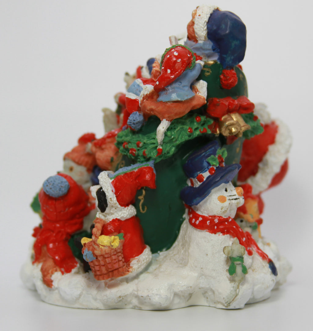Christmas Decor "Santa with Cats" Cedar Creek Collection