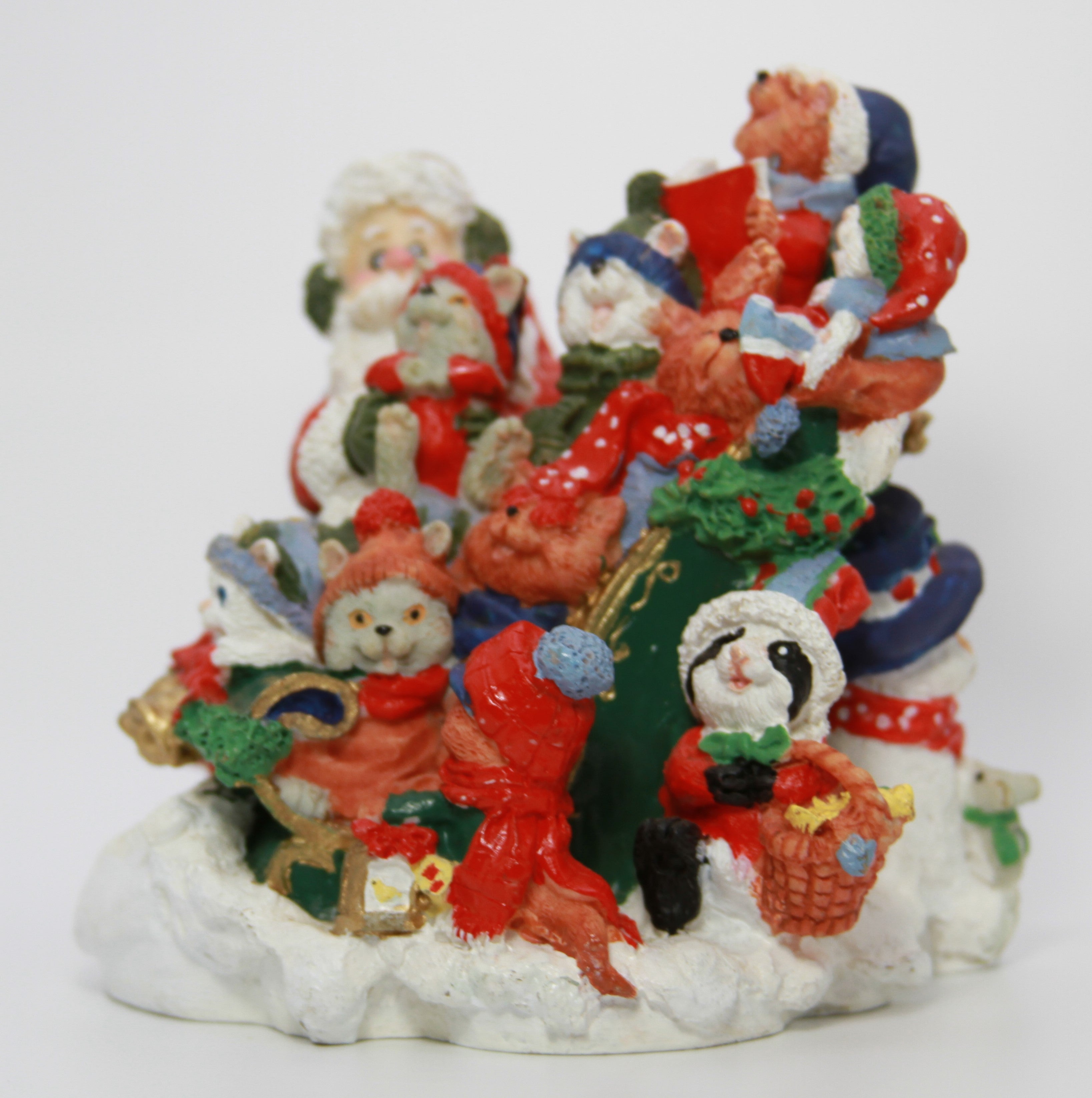 Christmas Decor "Santa with Cats" Cedar Creek Collection