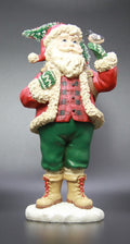 SANTA WITH CHRISTMAS TREE AND BIRD
