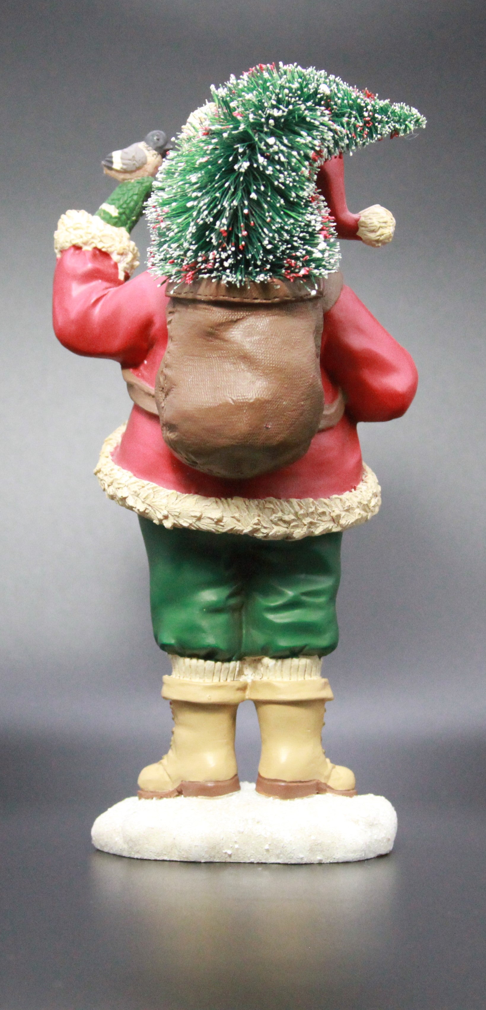 SANTA WITH CHRISTMAS TREE AND BIRD