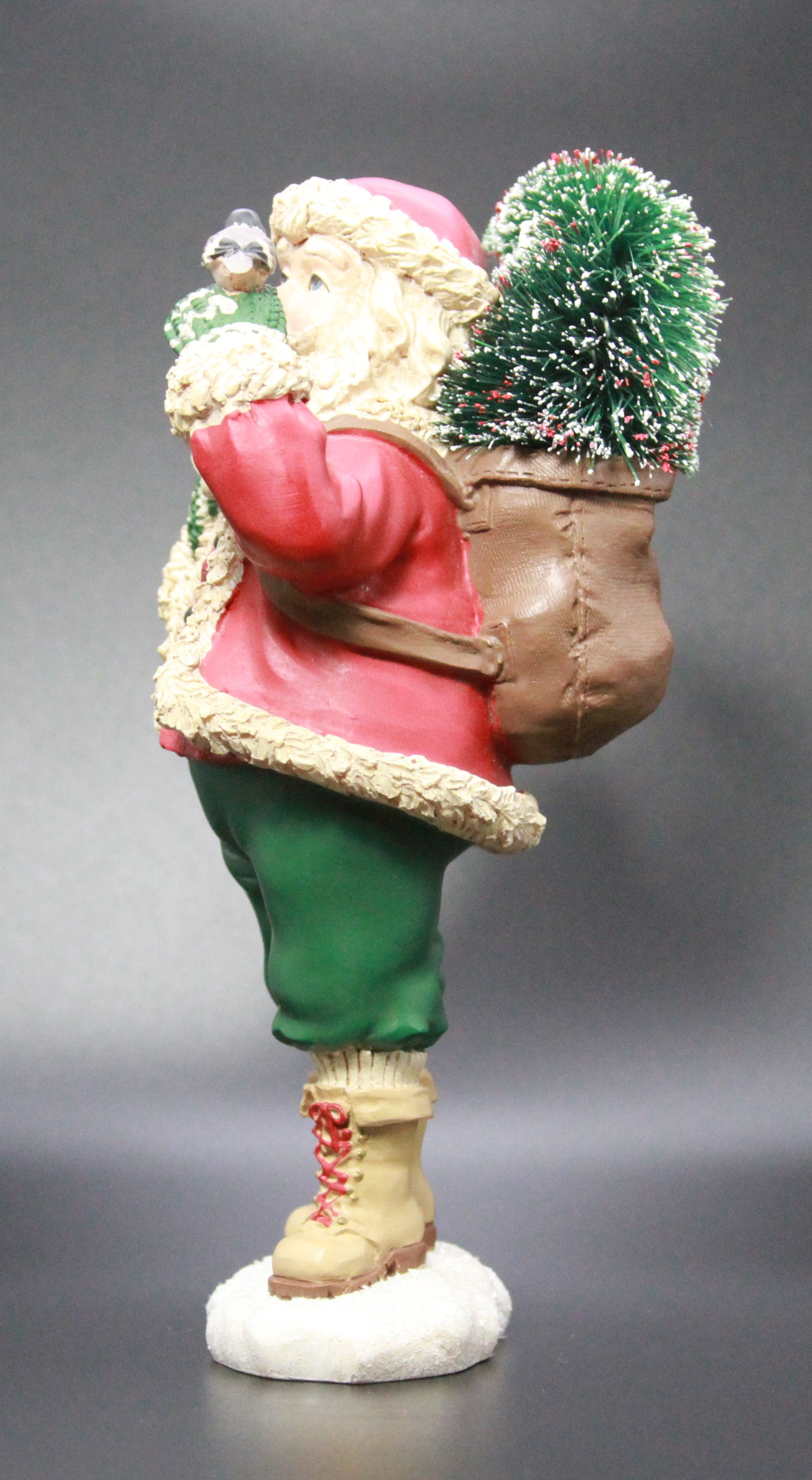 SANTA WITH CHRISTMAS TREE AND BIRD