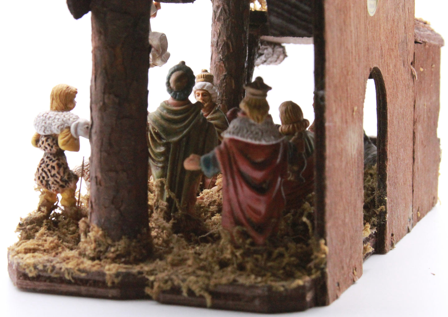 Nativity Set in Wood Stable