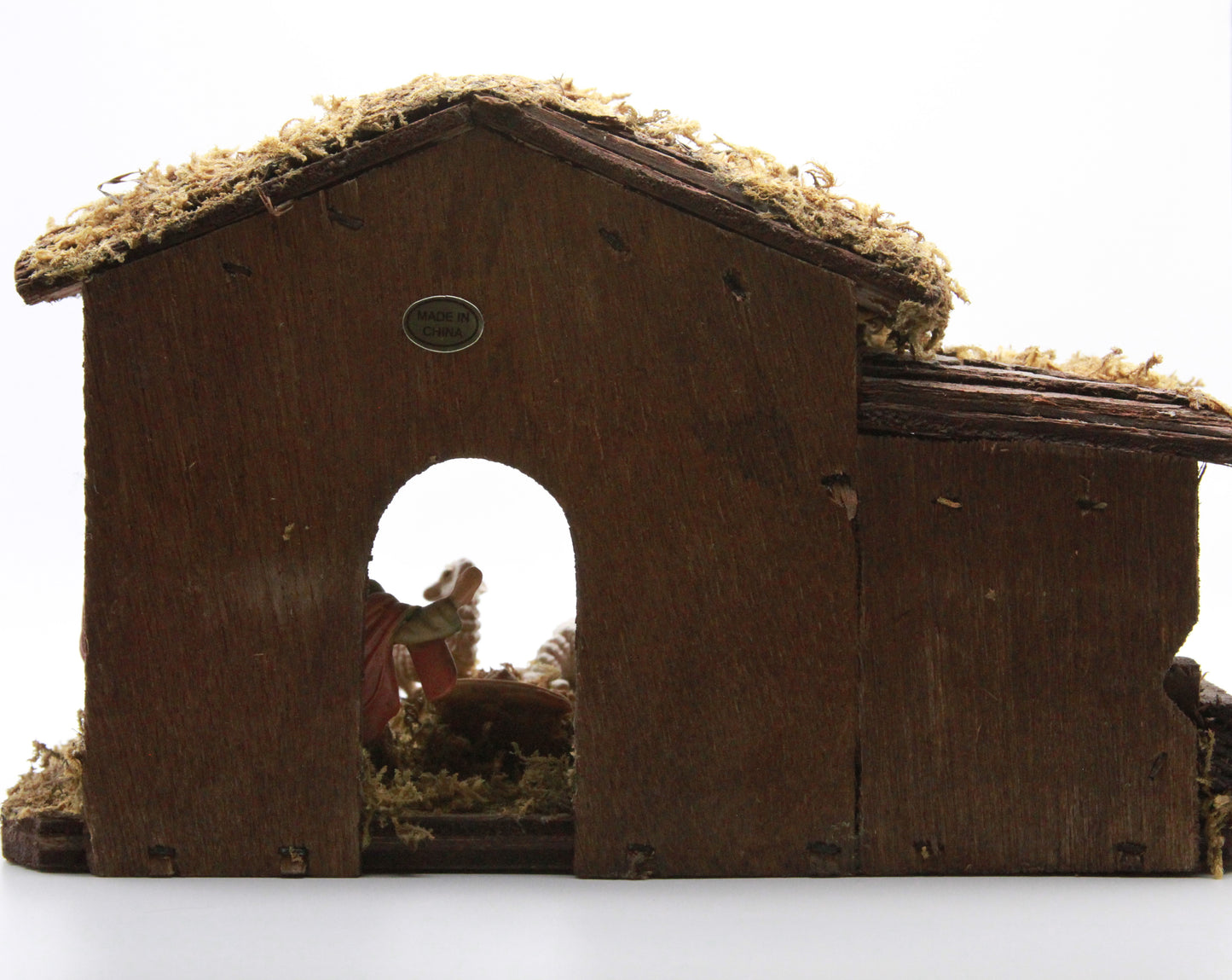 Nativity Set in Wood Stable