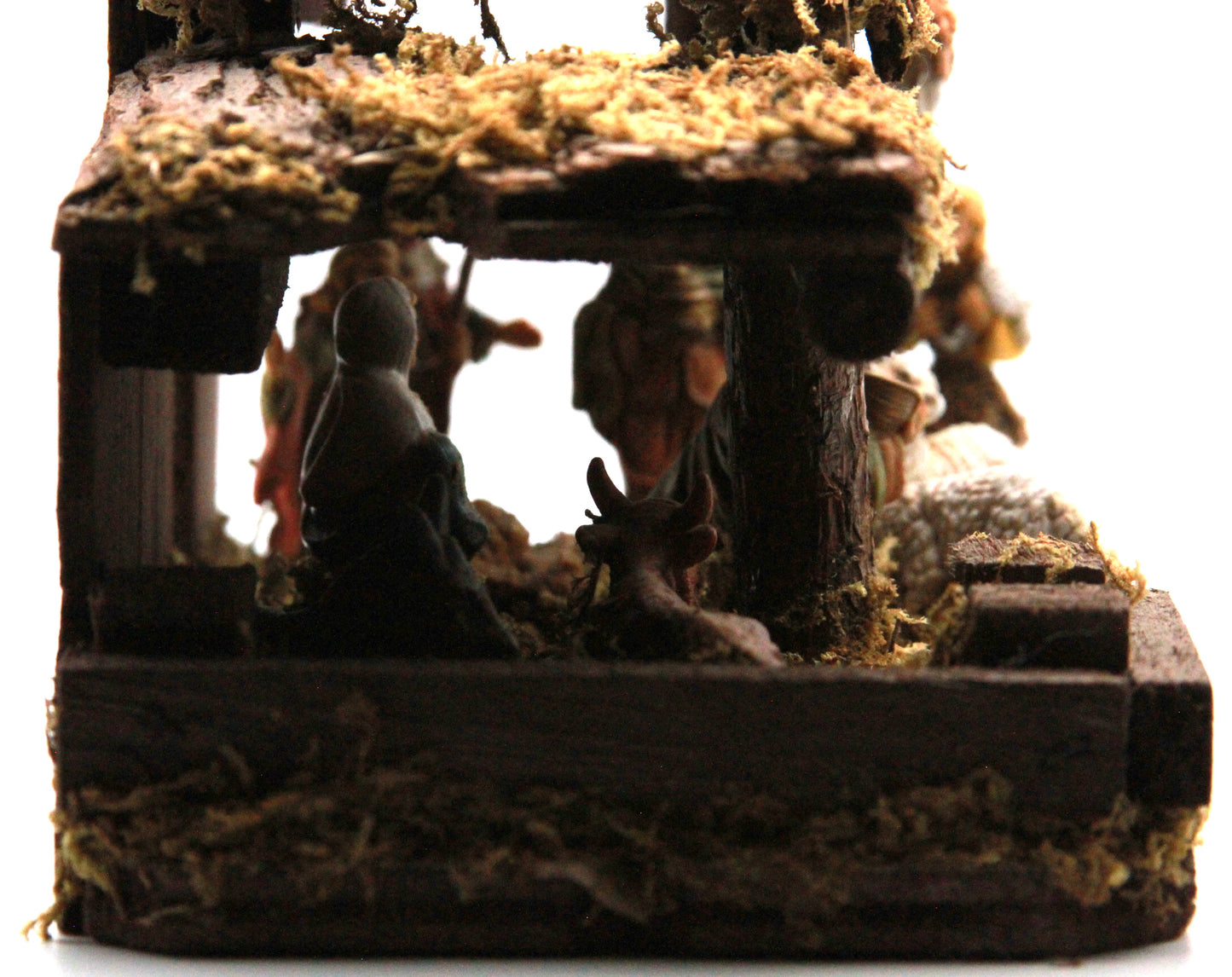 Nativity Set in Wood Stable