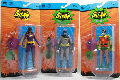 2023 DC Mcfarlane Toys Classic ‘66 TV Series Lot 3 Oxygen Batman/Robin/Batgirl