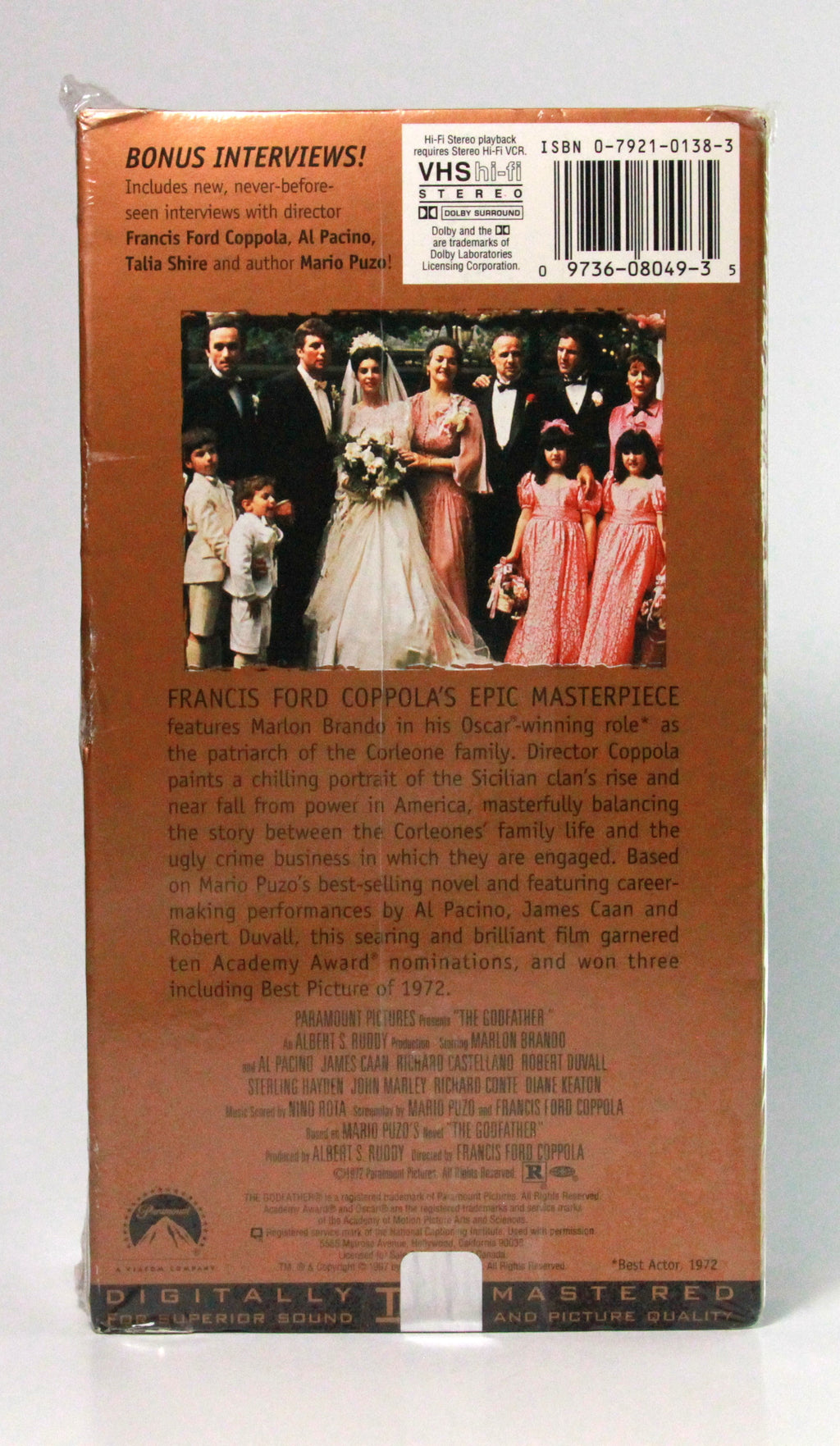 The GODFATHER! Brand New VHS Movie! Sealed 2-Tape Set!