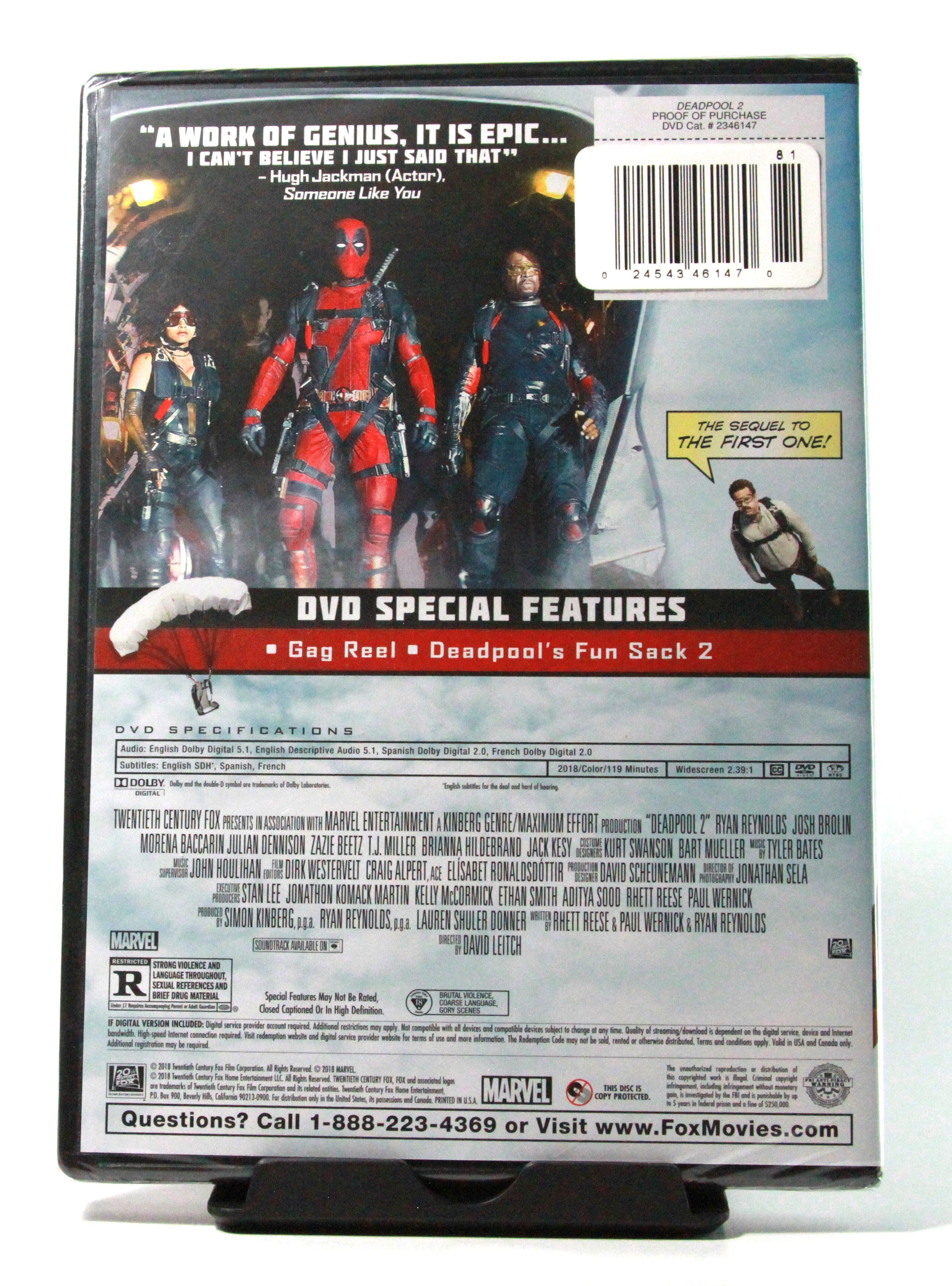 Deadpool 2 (DVD, 2018) New