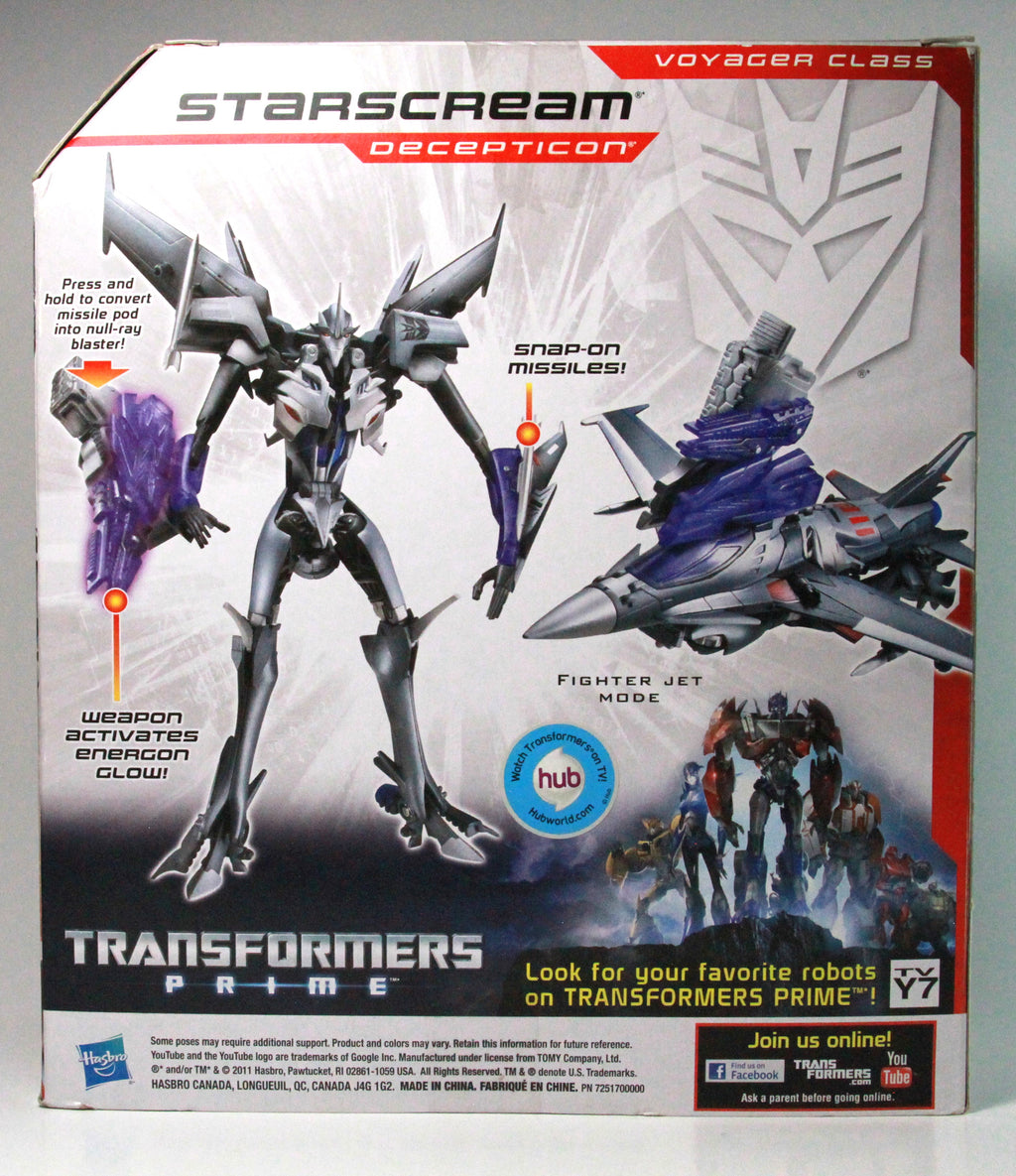 Transformers STARSCREAM Prime Voyager Series 1 with Glowing Blaster