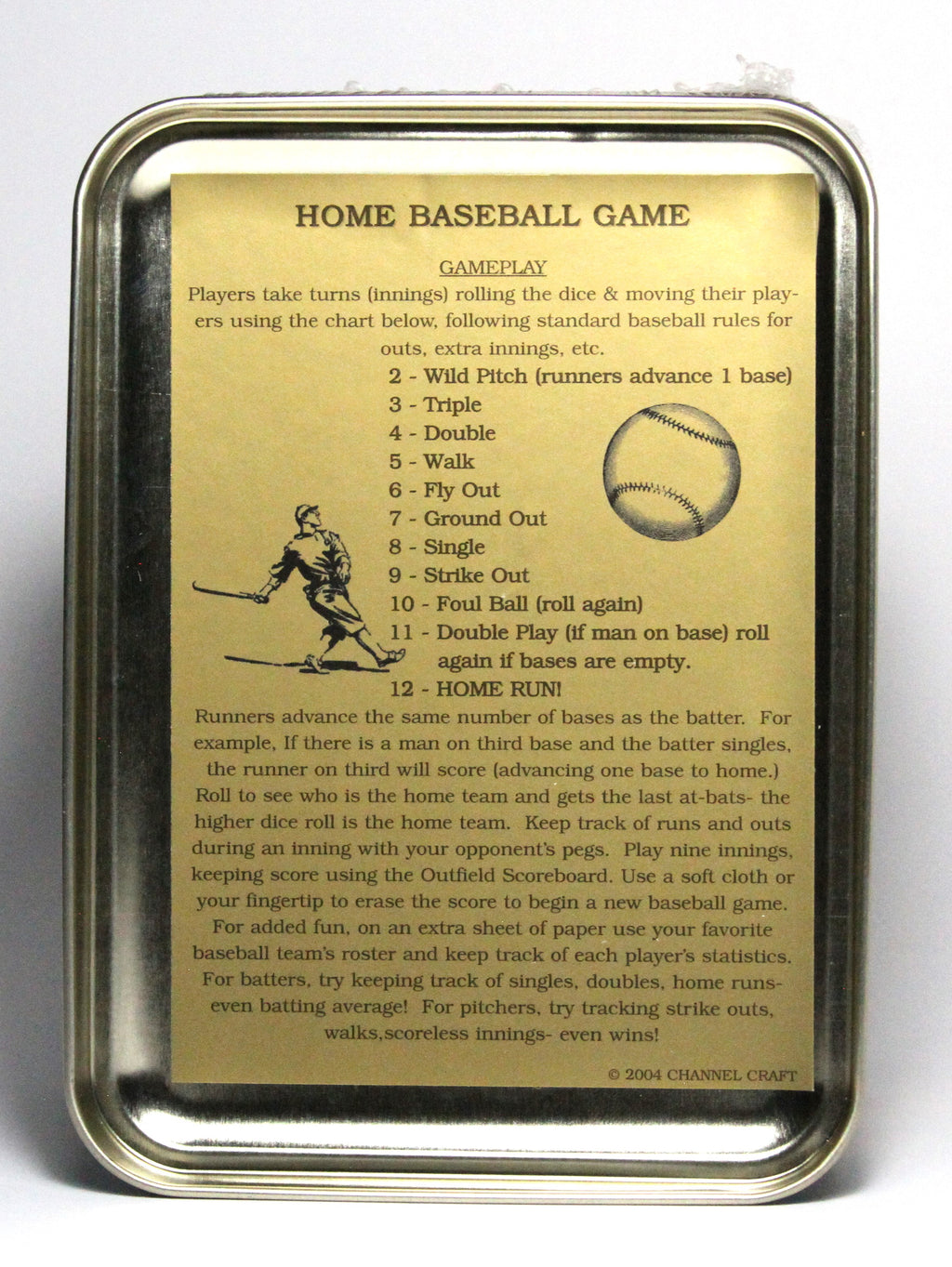Vintage Game Series of NY Historical Society Home Baseball Dice Game -NEW SEALED