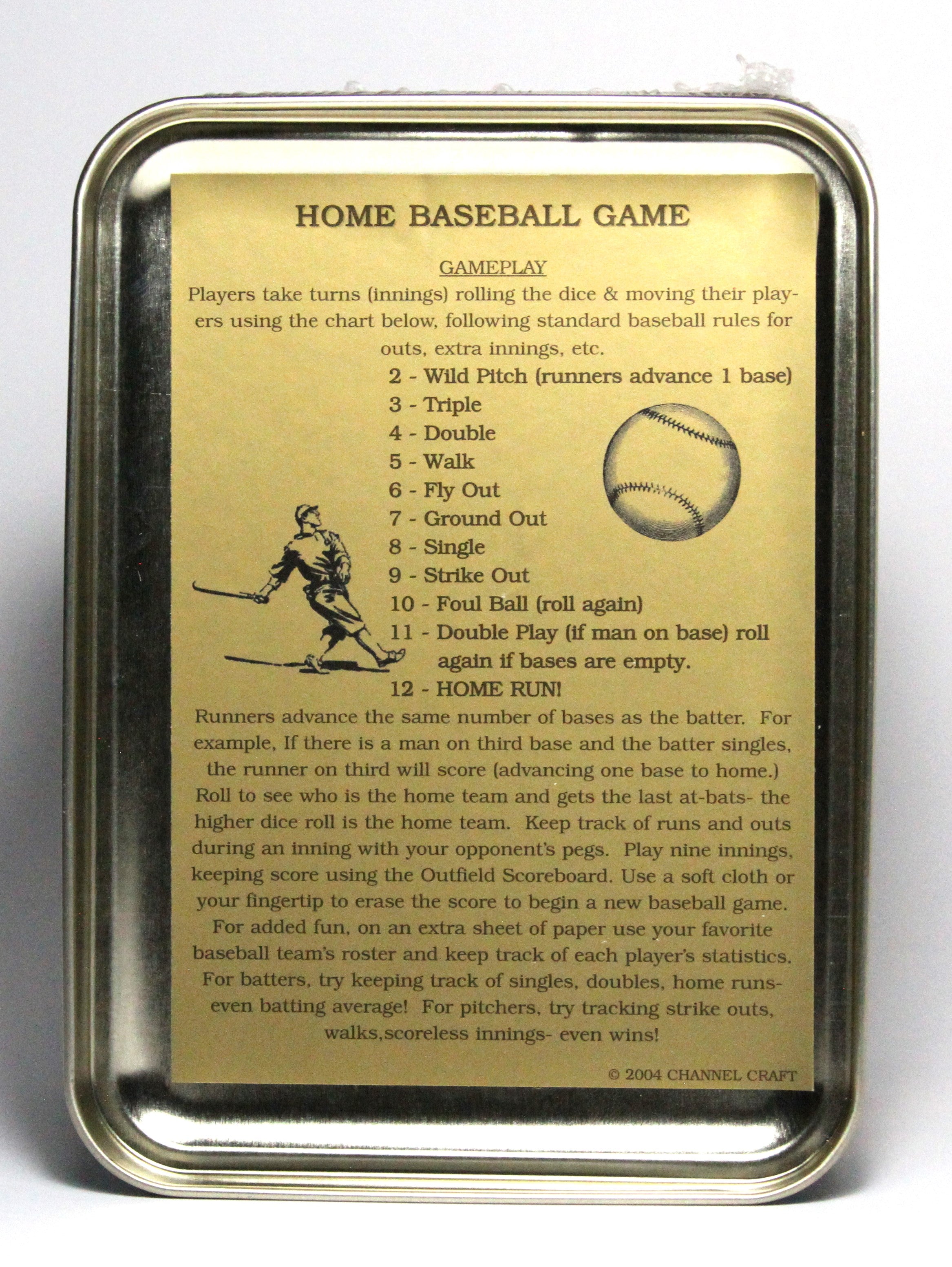 Vintage Game Series of NY Historical Society Home Baseball Dice Game -NEW SEALED