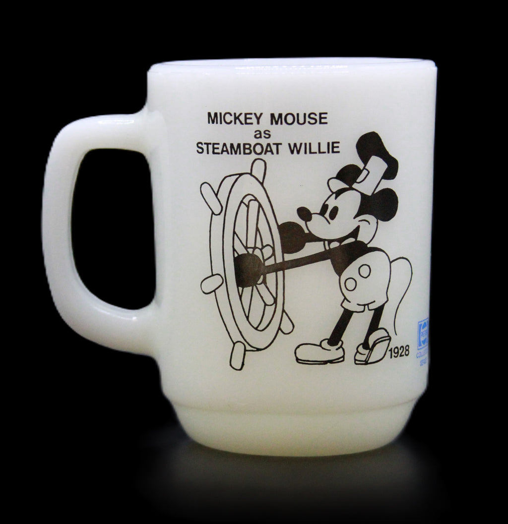 Four Fire King Anchor Hocking Pepsi Mickey Mouse & Marching Band Coin Bank