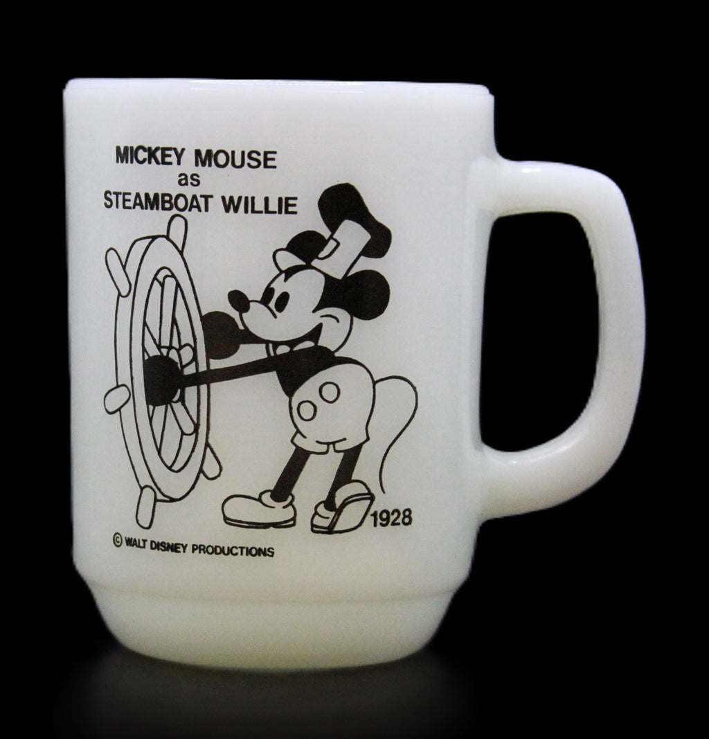 Four Fire King Anchor Hocking Pepsi Mickey Mouse & Marching Band Coin Bank