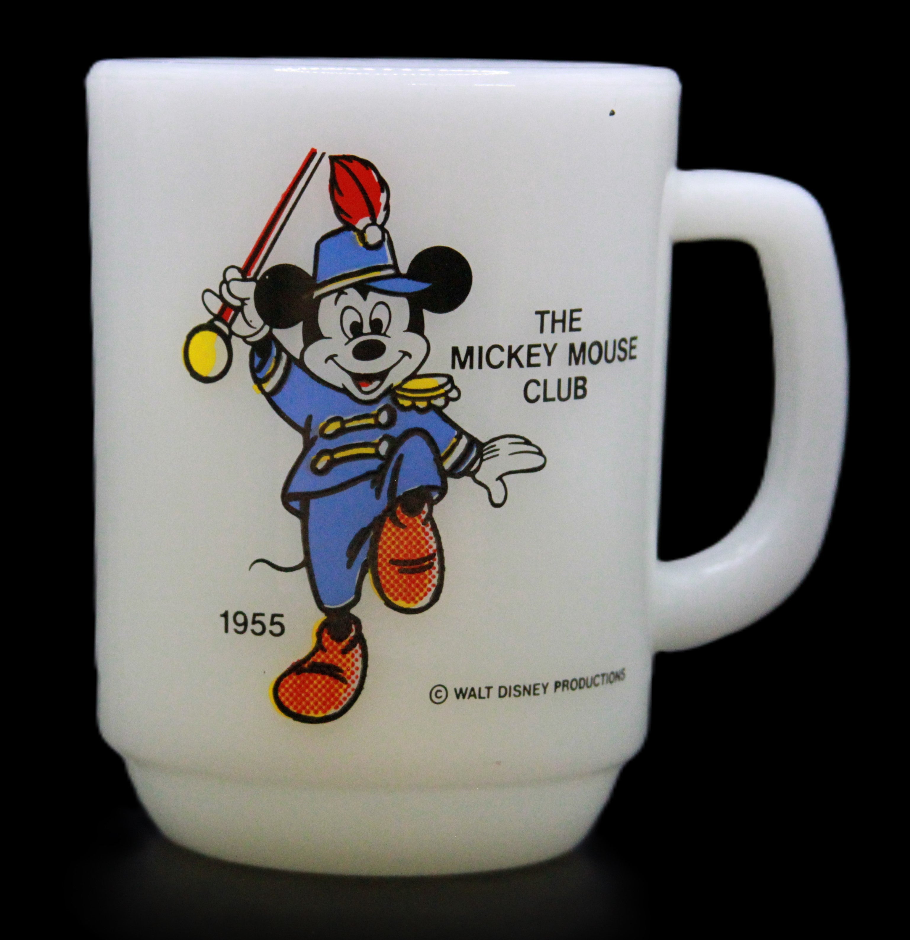 Four Fire King Anchor Hocking Pepsi Mickey Mouse & Marching Band Coin Bank