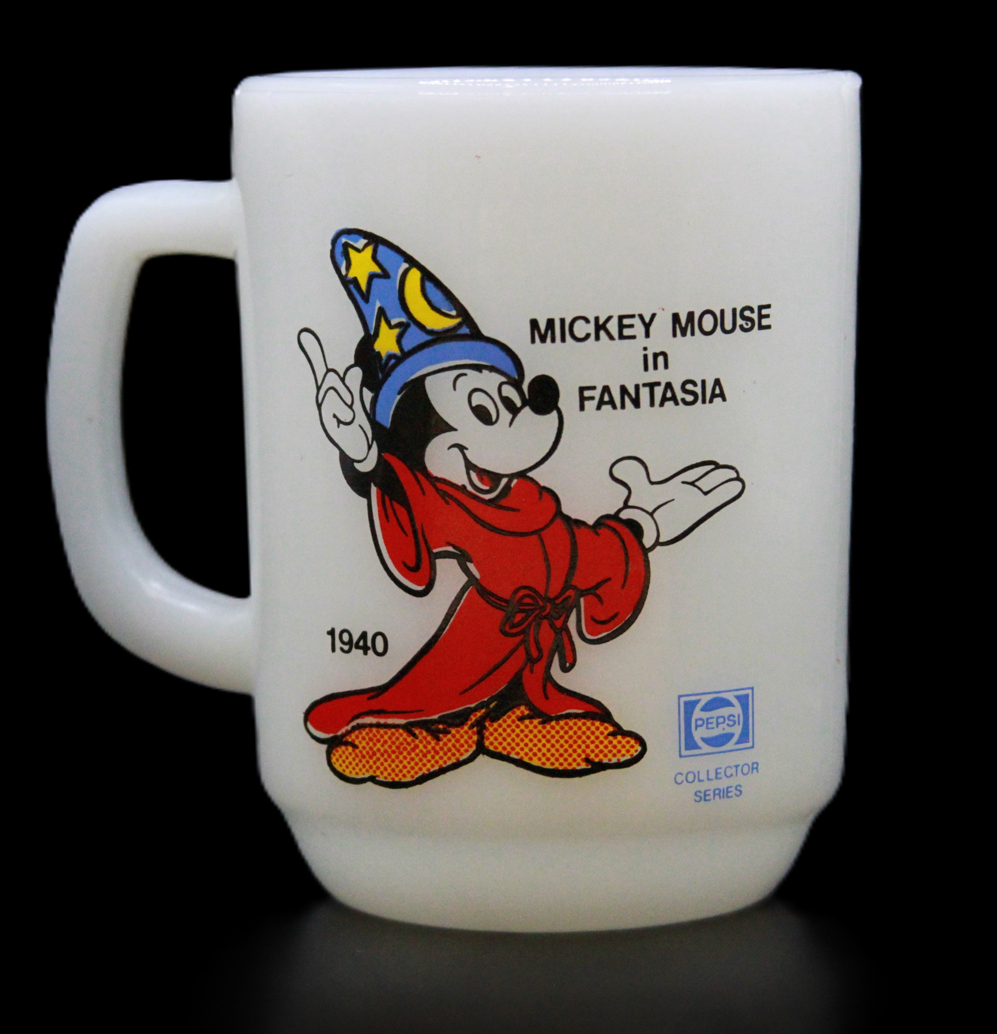 Four Fire King Anchor Hocking Pepsi Mickey Mouse & Marching Band Coin Bank