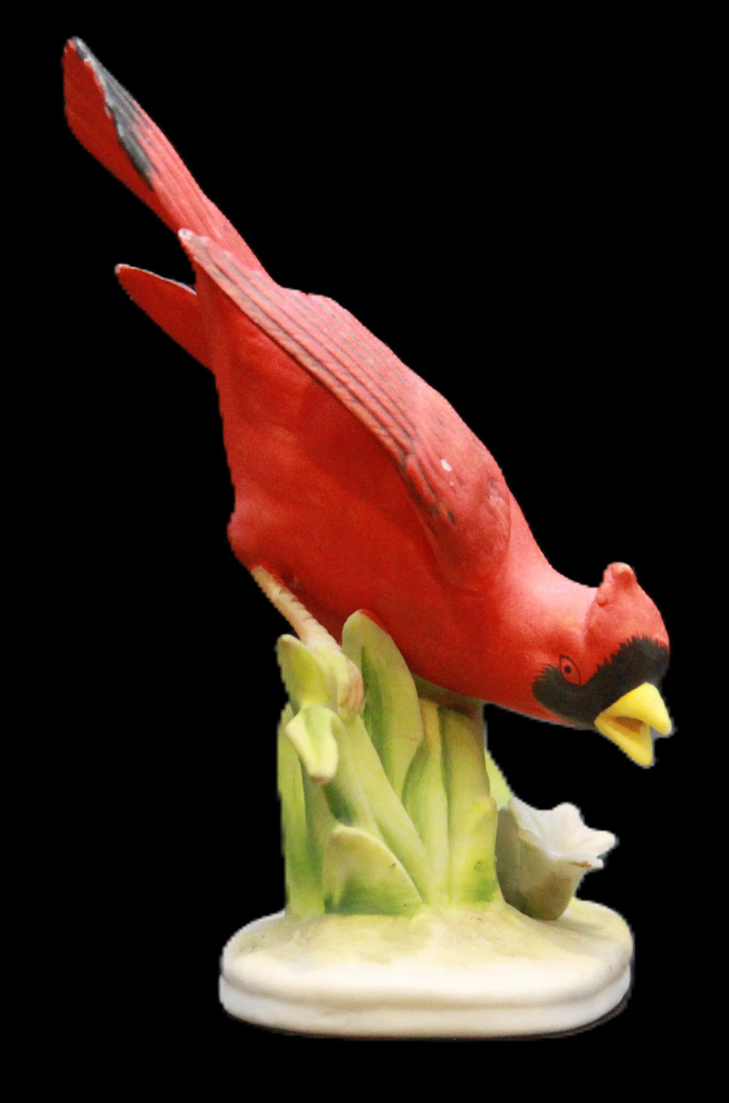 Vintage Lefton China Hand Painted Cardinal Figurine Head Down