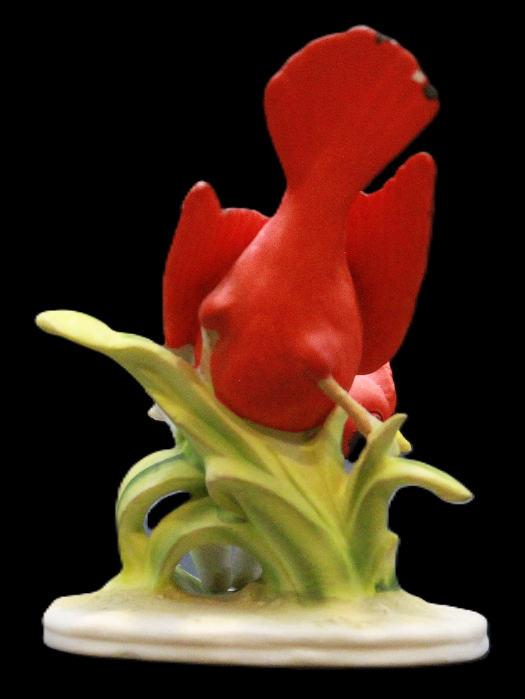 Vintage Lefton China Hand Painted Cardinal Figurine Head Down