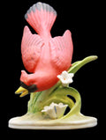 Vintage Lefton China Hand Painted Cardinal Figurine Head Down