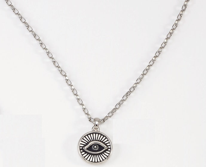 Nice & Bella Platinum Plated Necklace with Eye