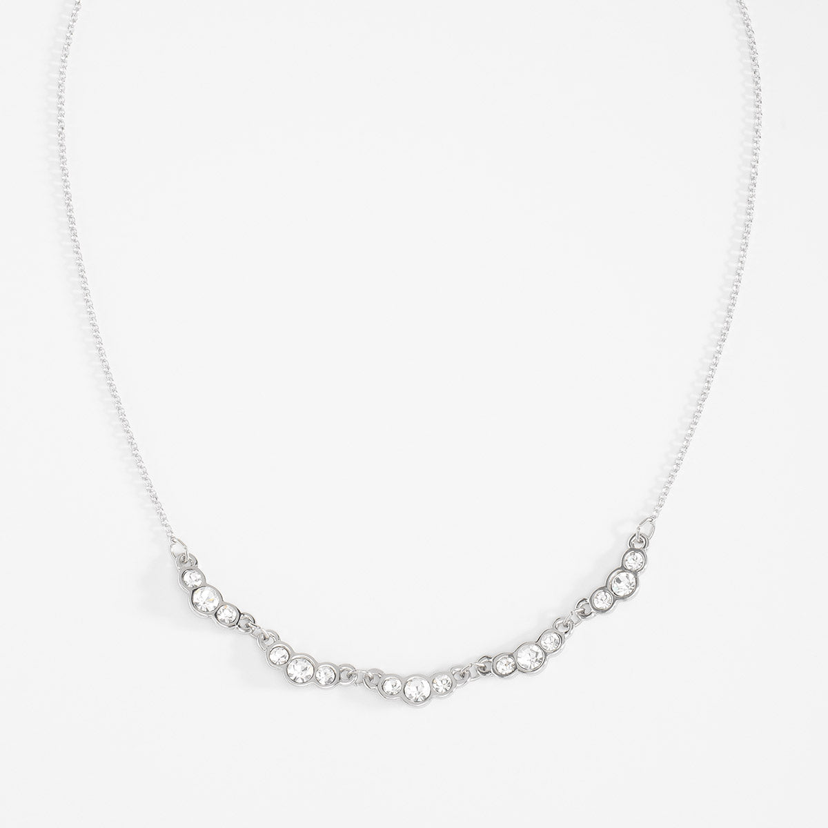Nice & Bella Platinum Plated Necklace with Crystal Color Stones