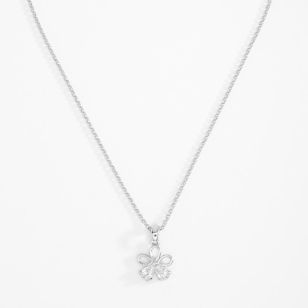 Nice & Bella Platinum Plated Earrings & Necklace with Crystal Color Nicestone
